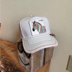 Goorin Bros “Proud” Colorful Zebra Embroidered Trucker Hat